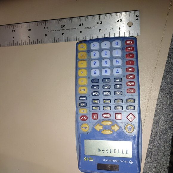 Calculator Texas Instruments TI-15 See Through Blue Explorer Scientific Cover - Picture 6 of 9